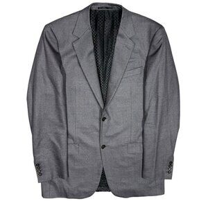 Bespoke Valenzia Cloth by Dormeuil Grey Wool Sport Coat Blazer 42L